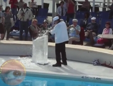 Construcción figura de hielo